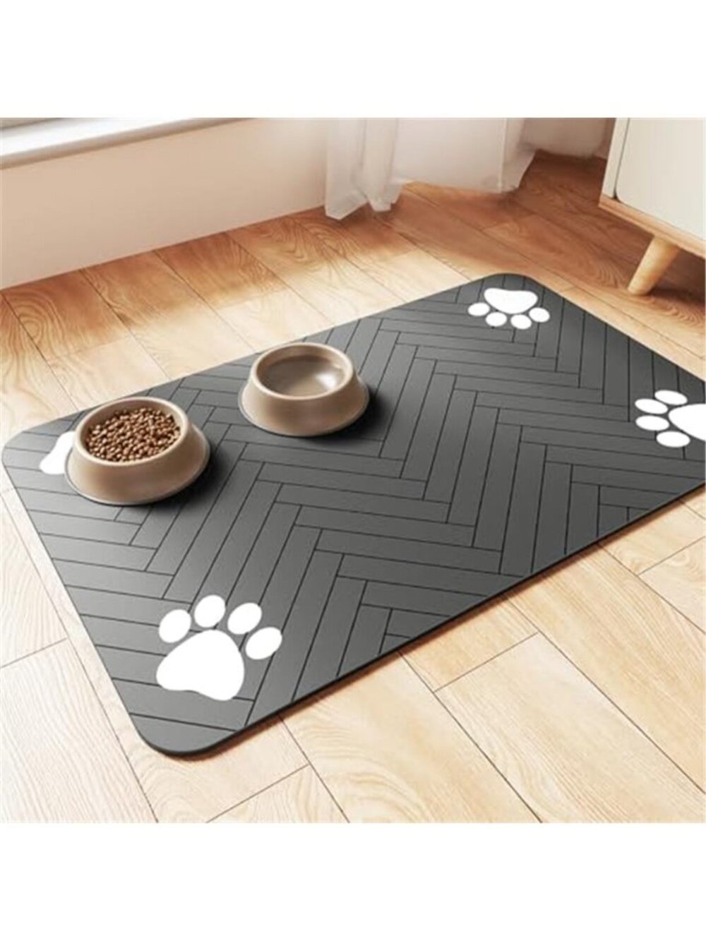 Pet Feeding Mat-Absorbent Pet Placemat for Food and Water Bowl with 20*12